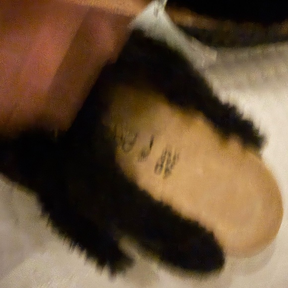 Papillio by Birkenstock Fanny Teddy wedge clog in black shearling size 9 US New - Picture 8 of 8